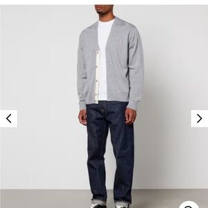 MAISON KITSUNE Gray Cardigan Sweater